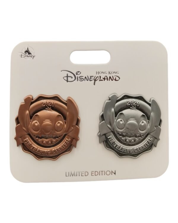 Pin Trading Carnival 2020 Stitch Logo Coin Pin Set - Brozen and Silver