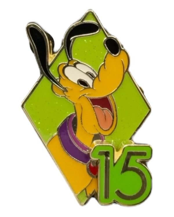 Hong Kong Disneyland 15th Anniversary Pluto Pin