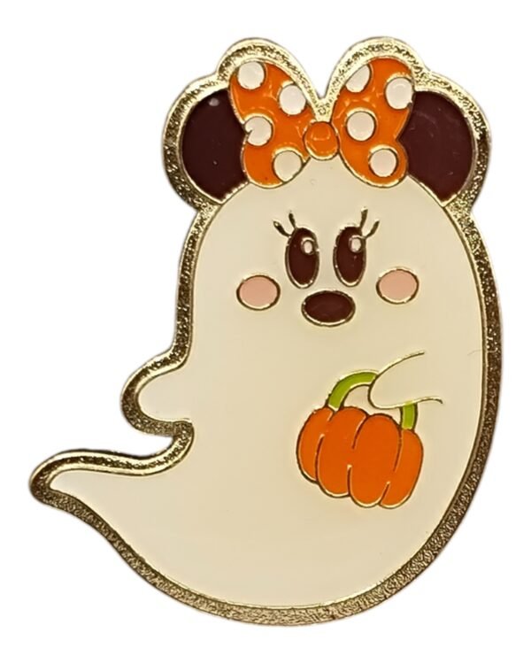 Cute Minnie as Halloween Ghost Pin