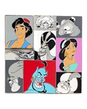 Aladdin Characters Block Pin