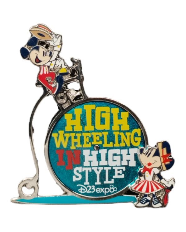 【AP】Dapper Mickey and Minnie High Wheeling in High Style - Bicycle Pin