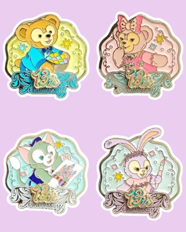 Hong Kong Disneyland 13th Anniversary Duffy and Friends Pin
