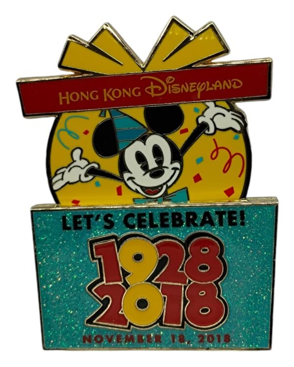 Let's Celebrate! Mickey Mouse 90th Anniversary Present Slider Pin