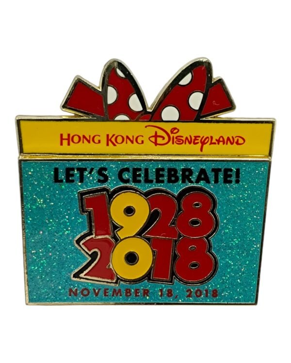 Let's Celebrate! Minnie Mouse 90th Anniversary Present Slider Pin