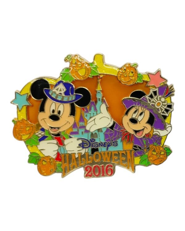 Halloween 2016 Stained Glass Mickey and Minnie Pin