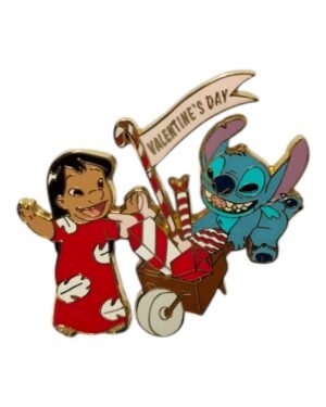 Lilo and Stitch Valentine's Day Gifts Cart Pin