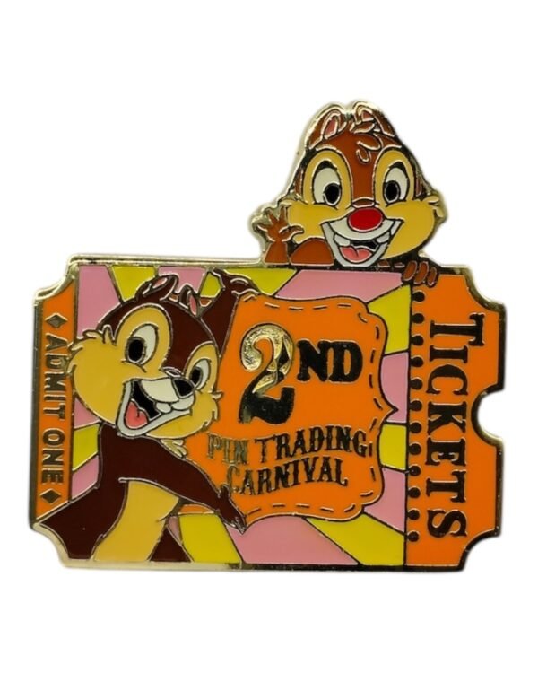 2nd Pin Trading Canrival Tickets Pin Series - Chip n Dale
