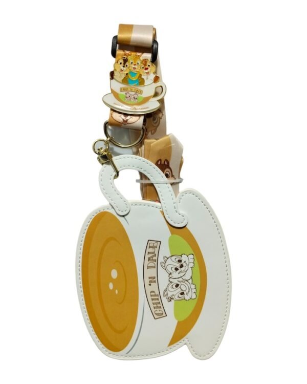 Chip n Dale and Clarice Milktea Pin and Cardholder Lanyard Set