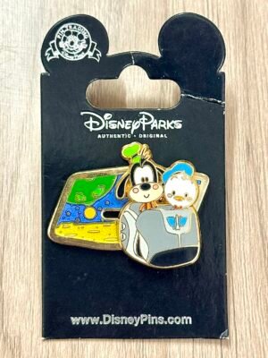 Goofy and Donald Riding Buzz Lightyear Planet Rescue